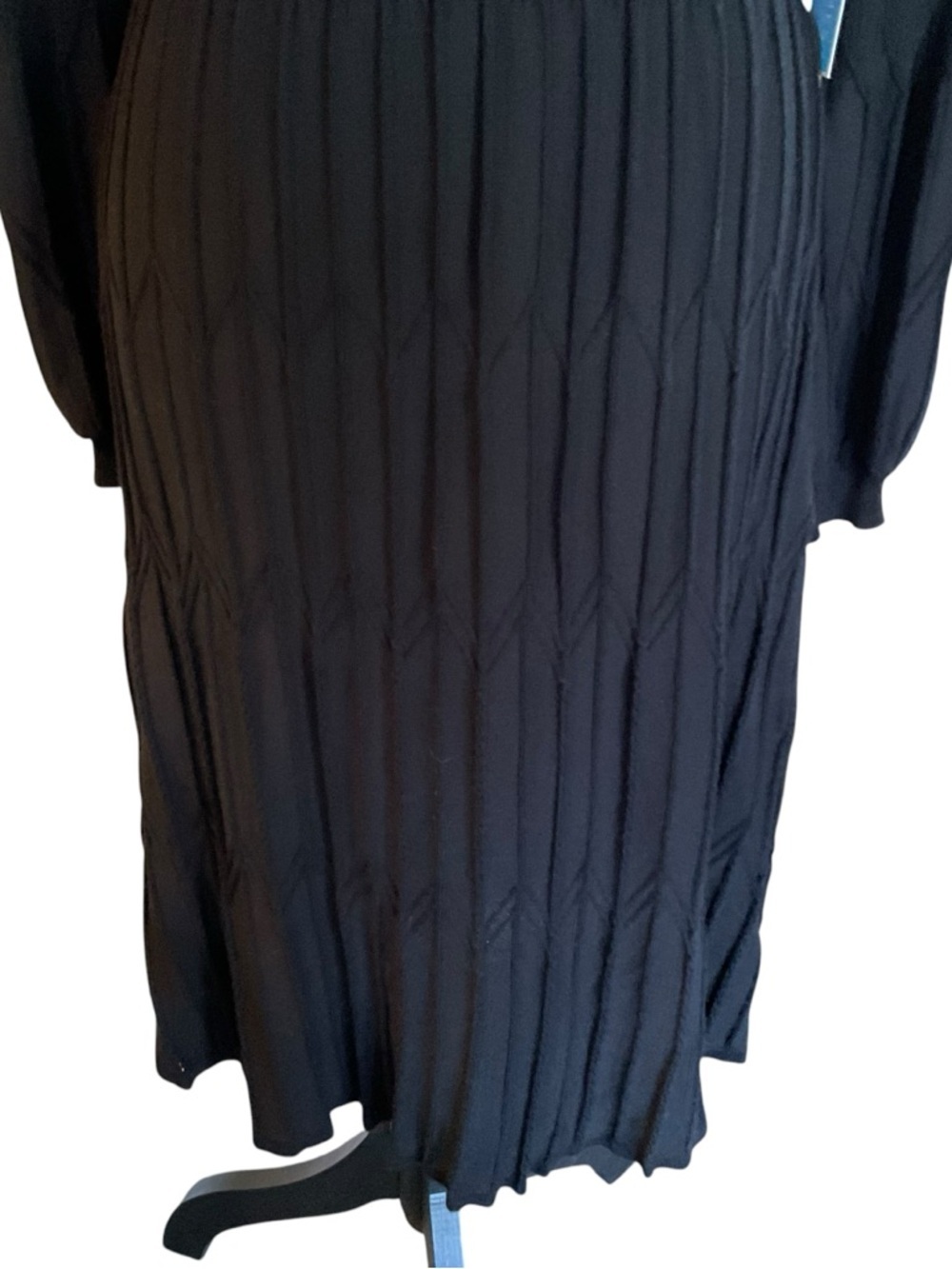 Draper James RSVP Black Pleated Sweater Dress Long Sleeve Size Small NWT - Picture 7 of 11